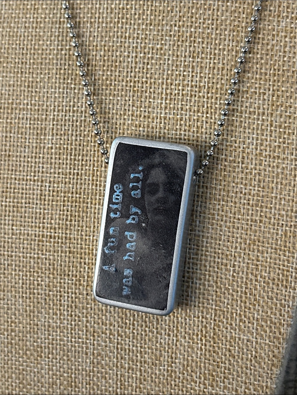 A fun time was had by all domino pendant necklace NEW handmade reverses to pips - Picture 4 of 8